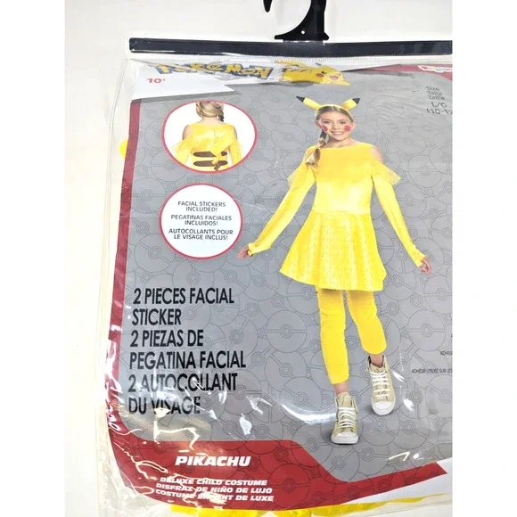 Disguise Licensed Pokemon Pikachu Girl Deluxe Child Costume Toys & Games Large - Picture 2 of 4